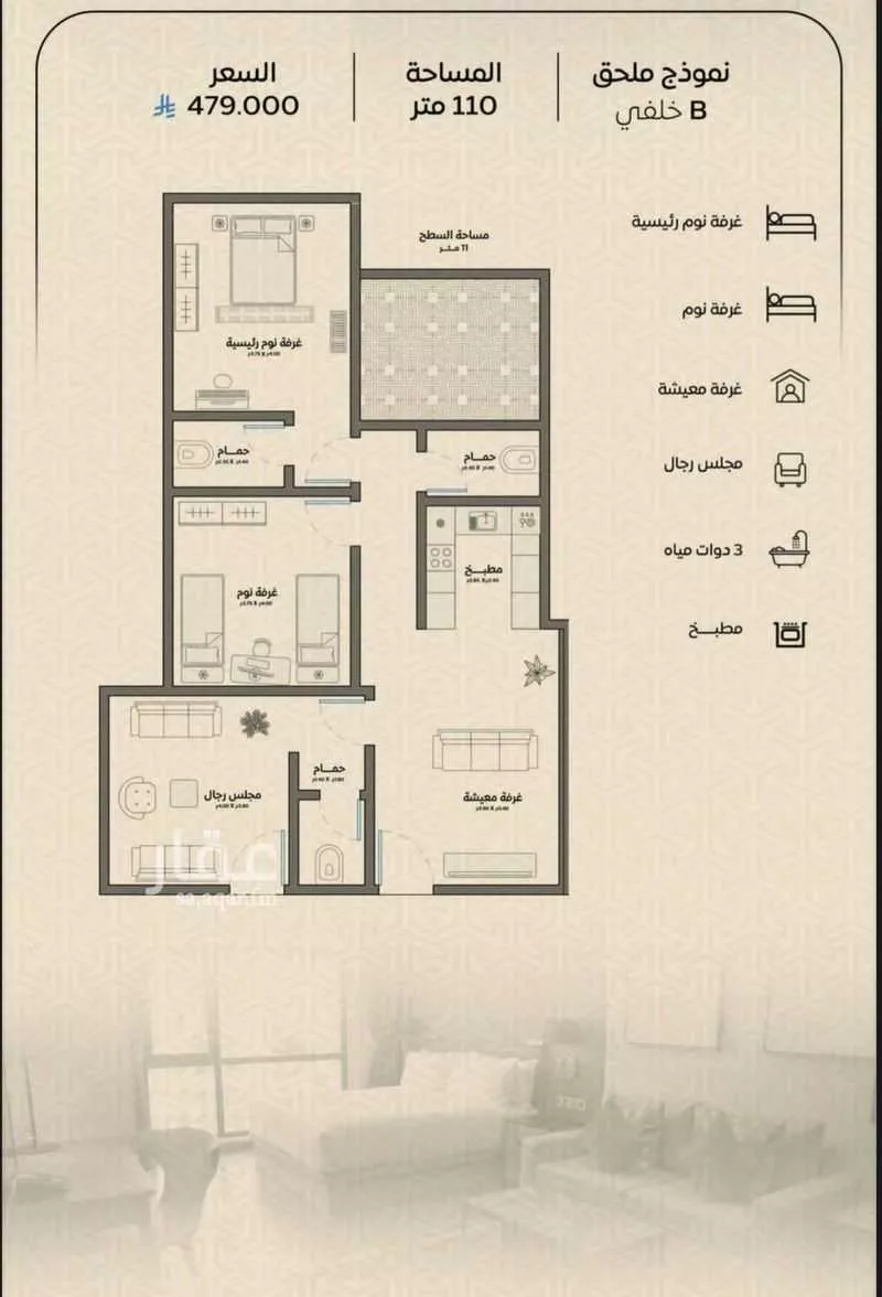 3 bedroom apartment in Ar Rayan, Jeddah 9
