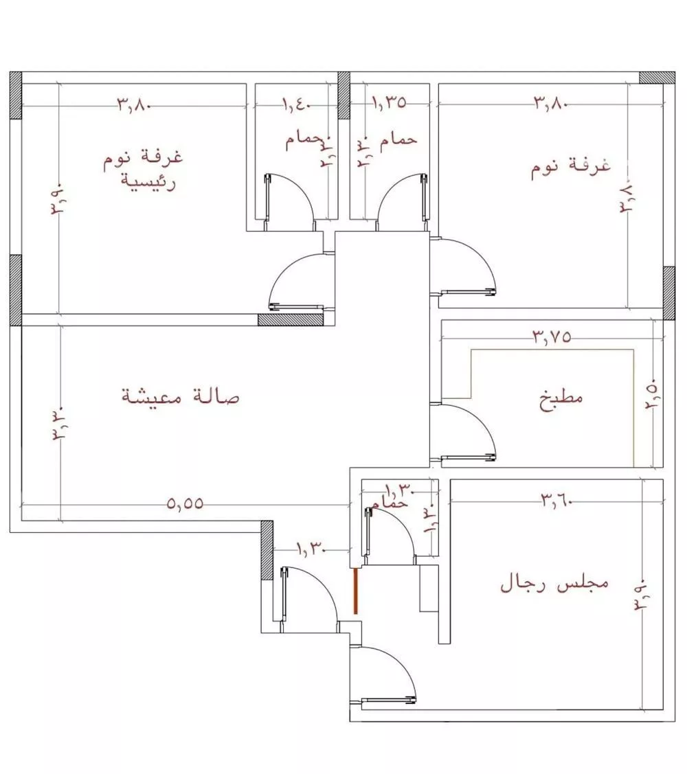شقة 3 غرف في النزهة