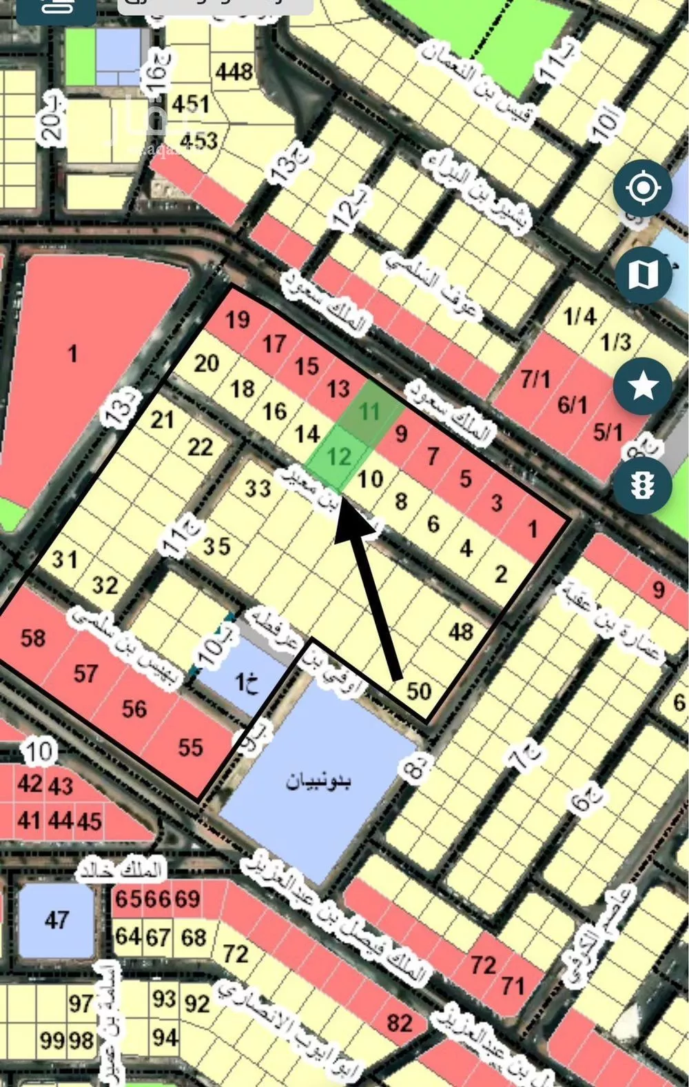 أرض 1898 م² في المزروعية