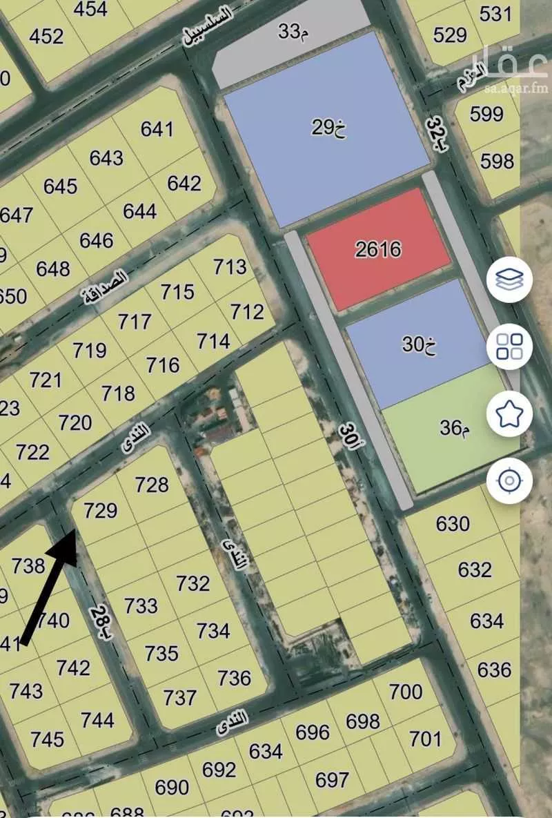 أرض 647 م² في الخبر