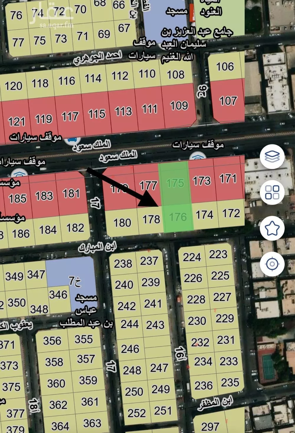 أرض 1625 م² في الجلوية 4