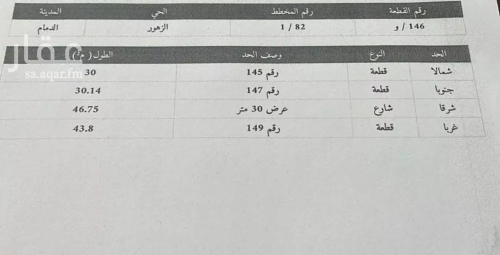 أرض 1358 م² في الزهور 3