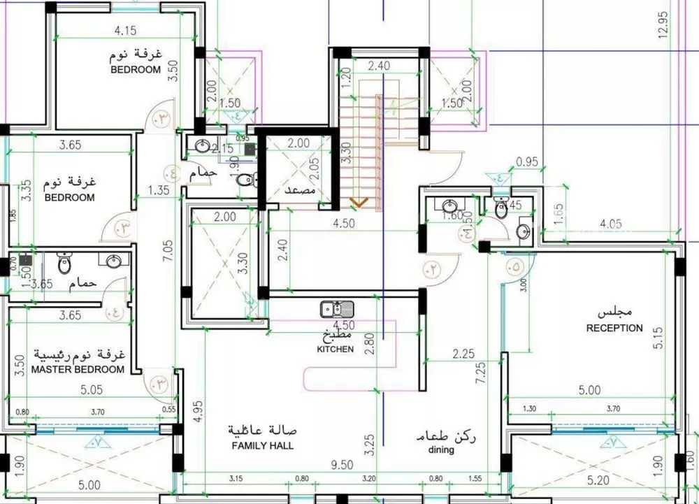شقة 3 غرف في العارض 3
