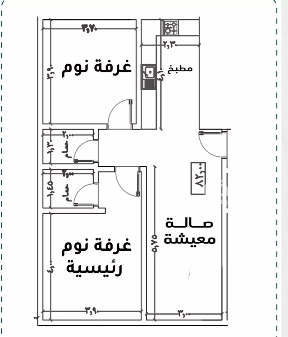 شقة 2 غرف في الروضة