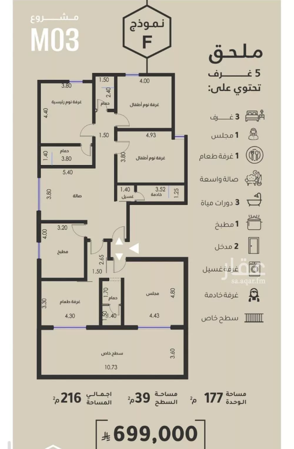 شقة 7 غرف في الفيصلية 3