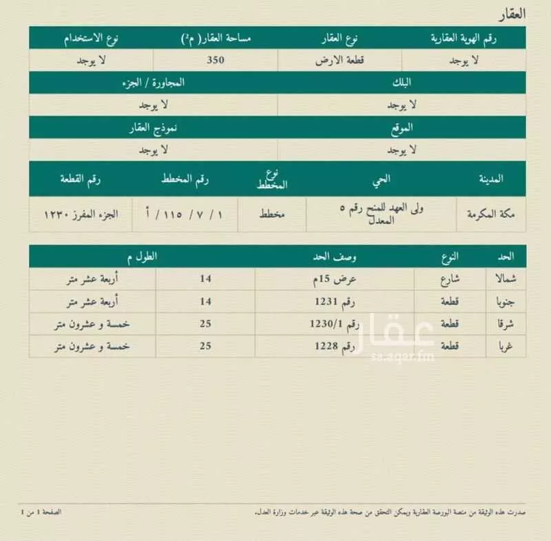 أرض 350 م² في العكيشية 2