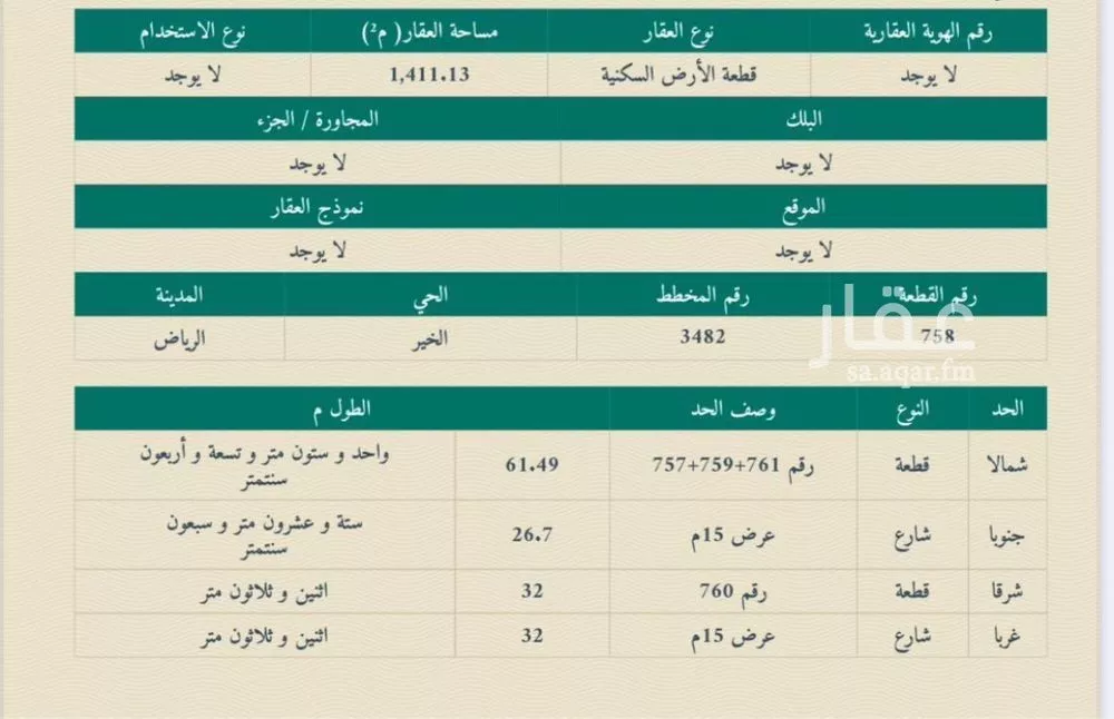 أرض 588 م² في بنبان 3