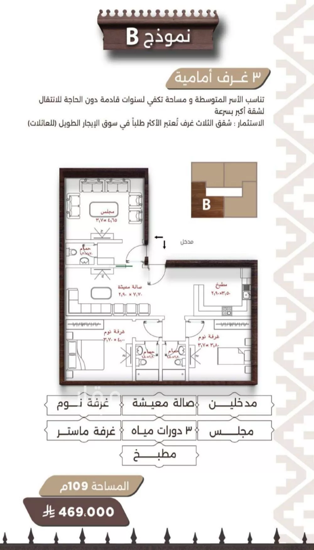 2 bedroom apartment in Al Naeem 2
