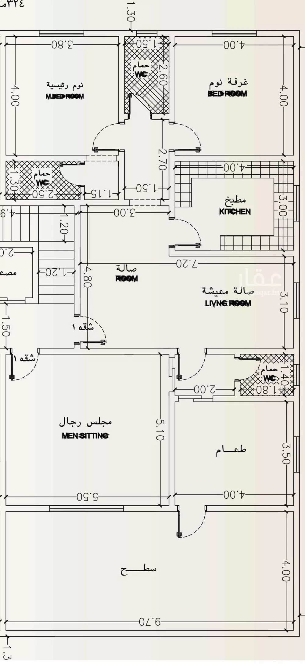 شقة 4 غرف في الشرفية 2