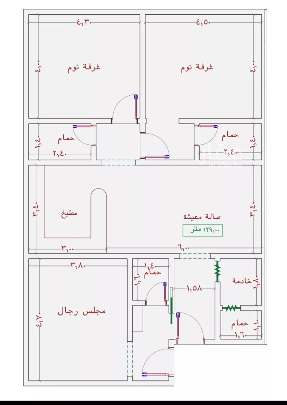 3 bedroom apartment in Al Jamiah