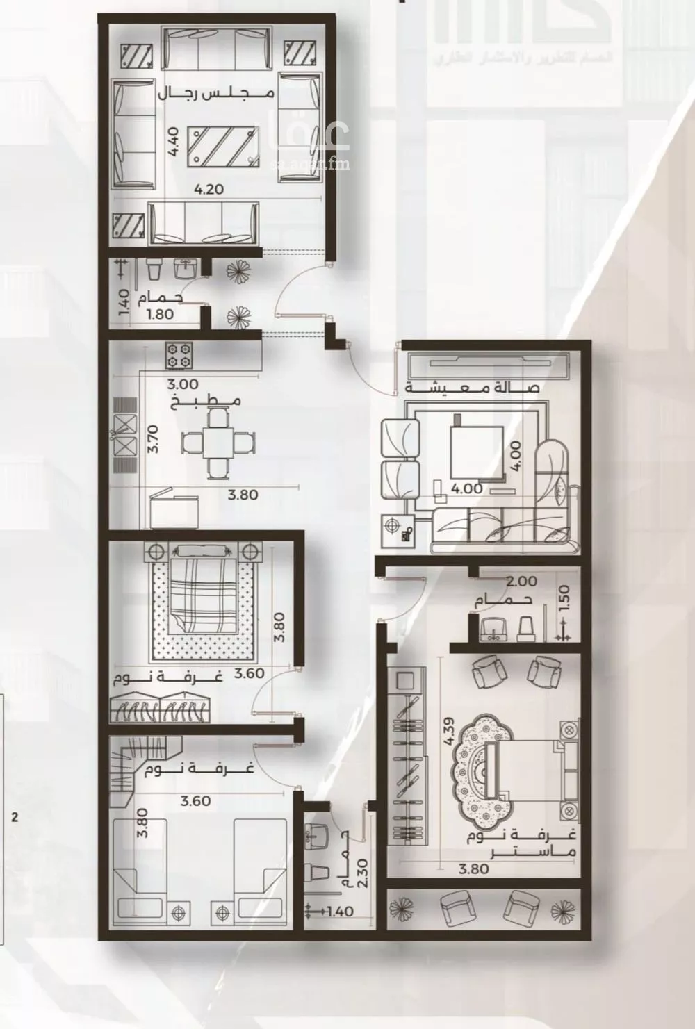 شقة 4 غرف في النهضة 1