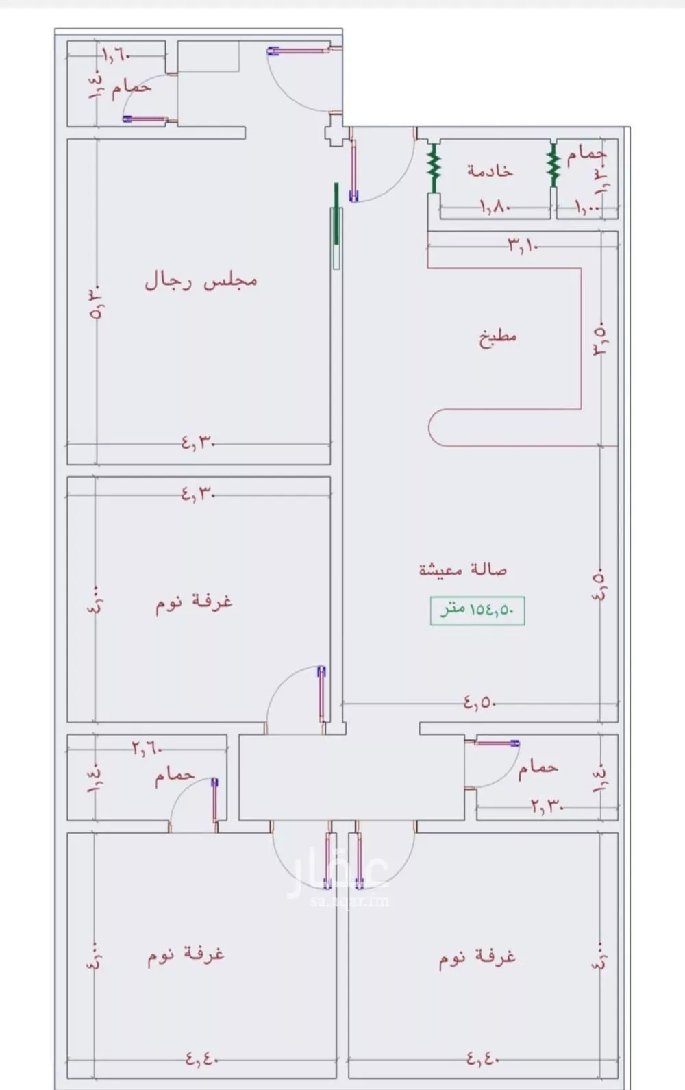 شقة 4 غرف في الجامعة 2