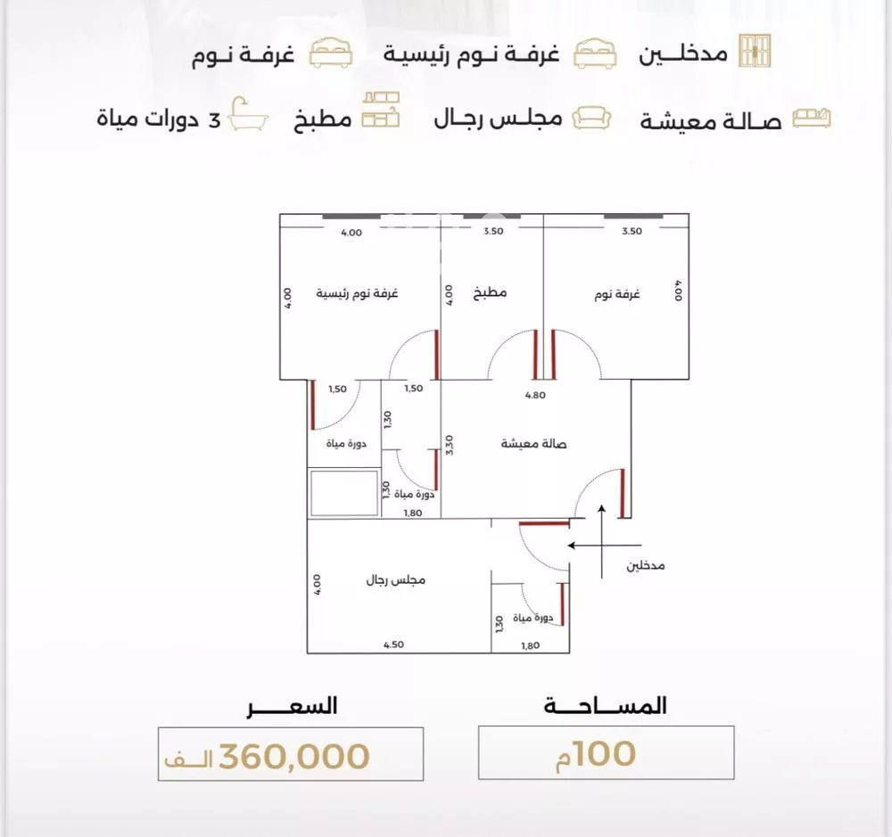 3 bedroom apartment in Al Safa 2