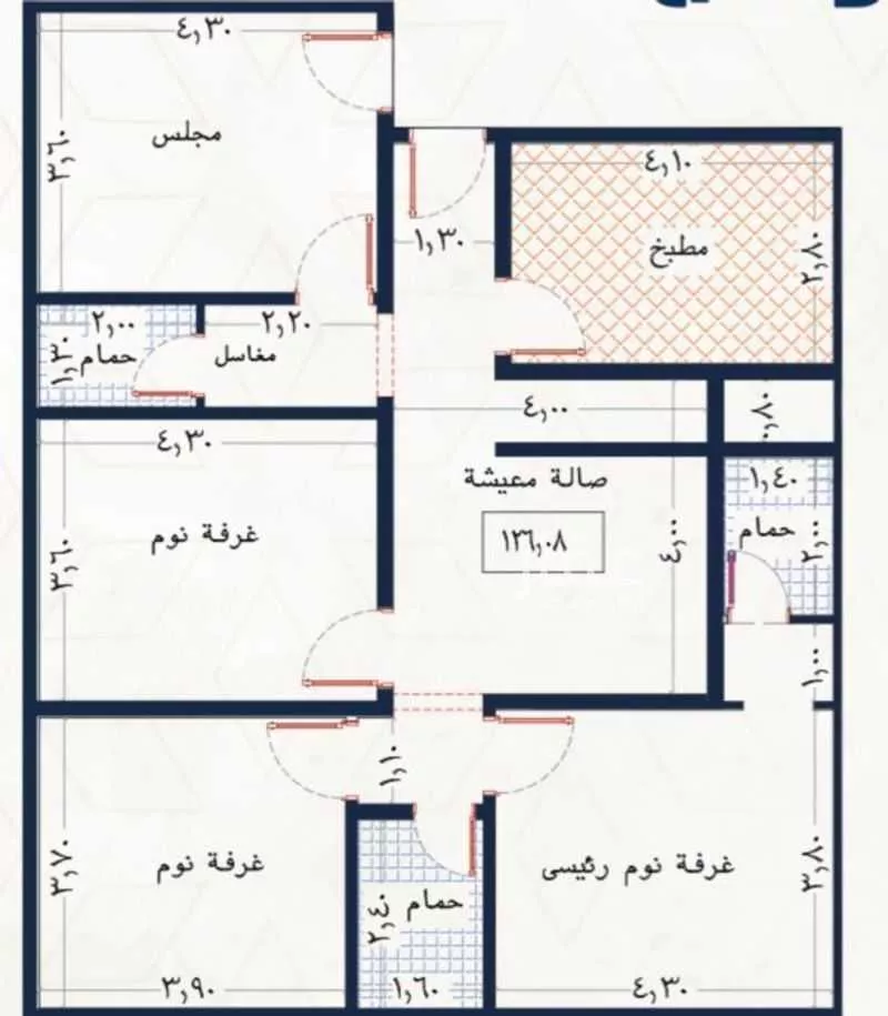 شقة 3 غرف في الروضة 2