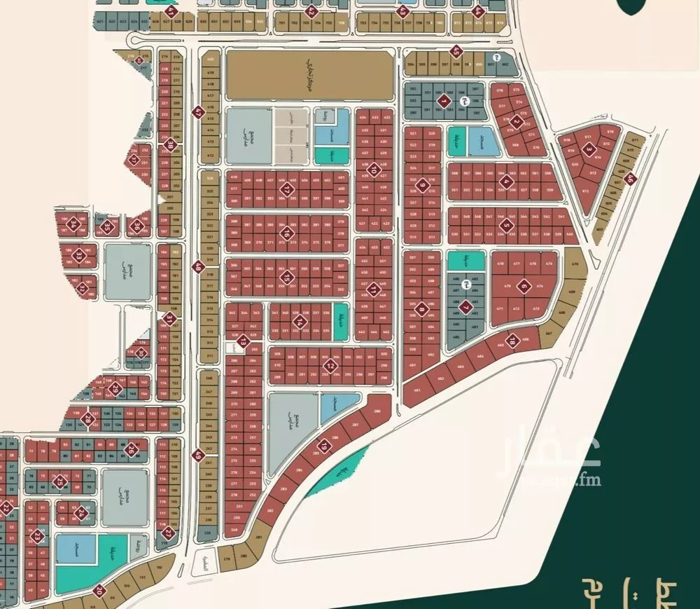 أرض 1081 م² في العمرة الجديدة 3