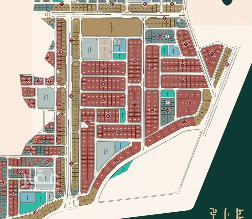 أرض 918 م² في العمرة الجديدة 3