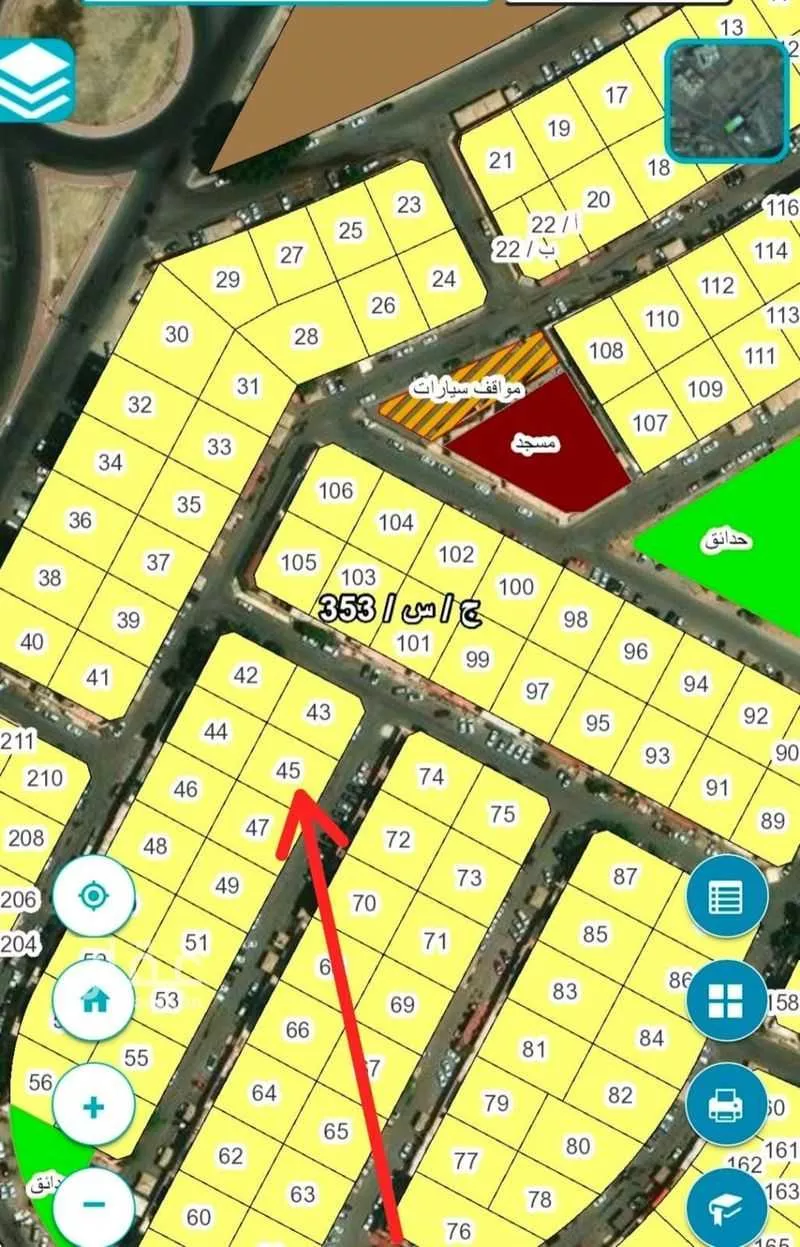 أرض 500 م² في المنتزه 2