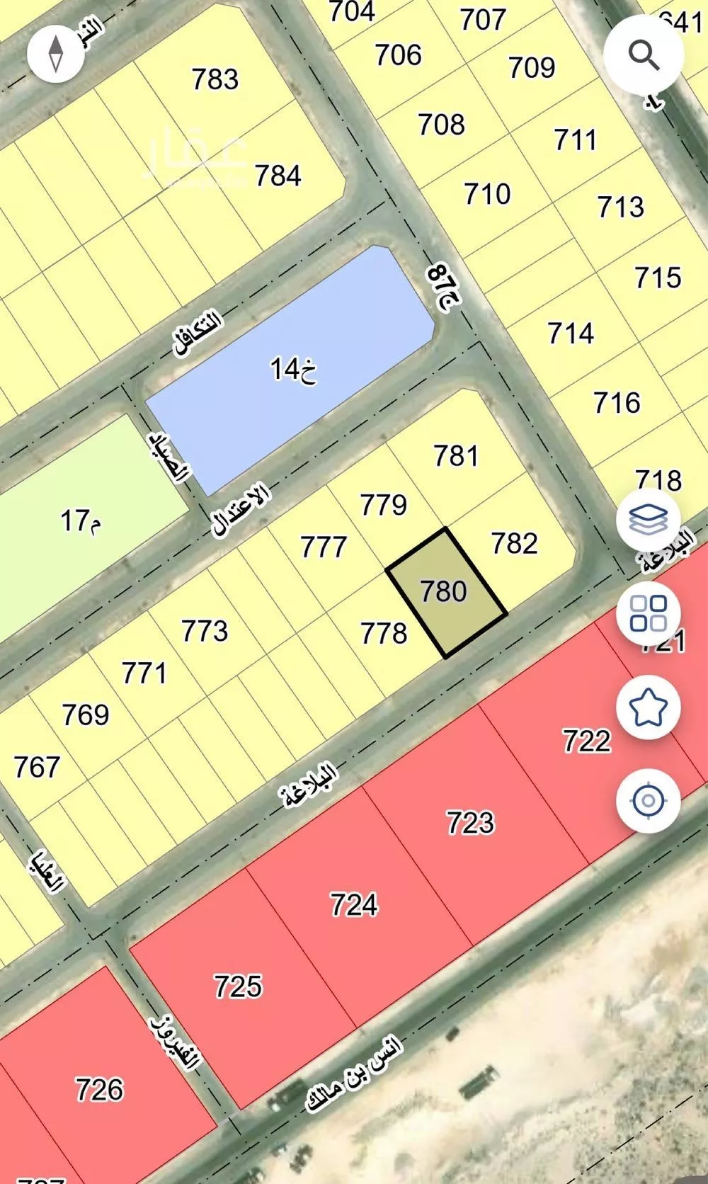 أرض 604 م² في الشعلة