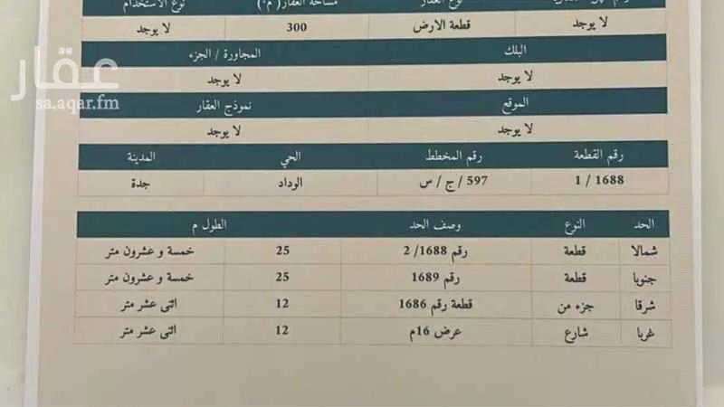 أرض 300 م² في جدة 2