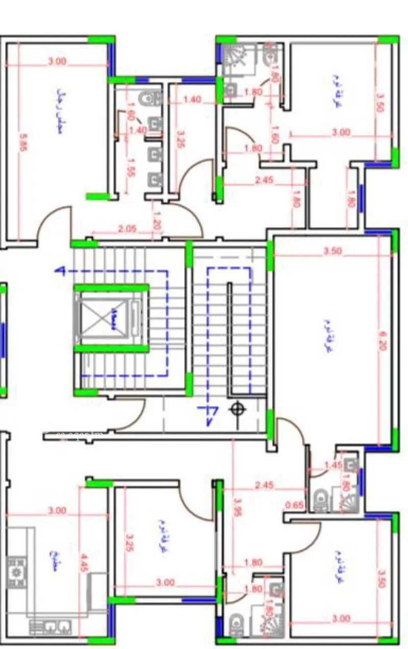 شقة 5 غرف في النزهة 3