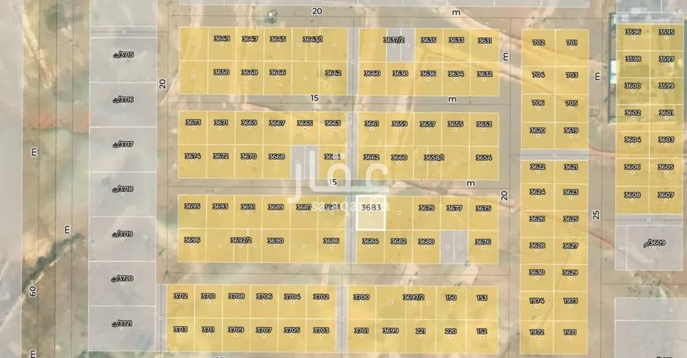 أرض 375 م² في بنبان 2