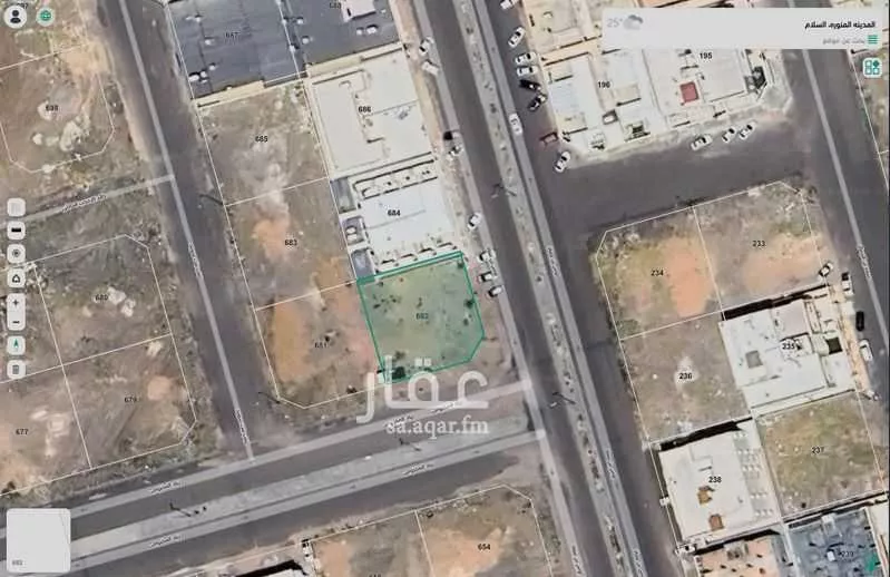 أرض 613 م² في السكة الحديدية 2