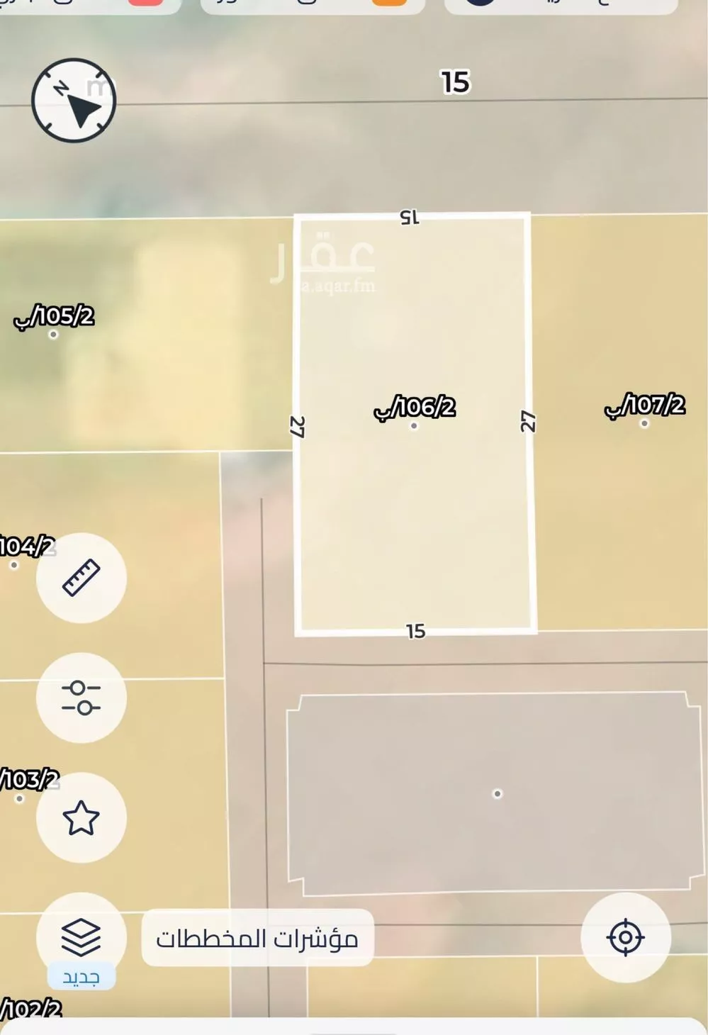 أرض 405 م² في عريض 2