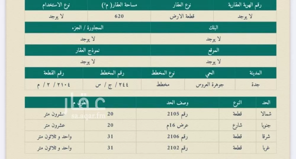 620 sqm land in Az Zomorod 2