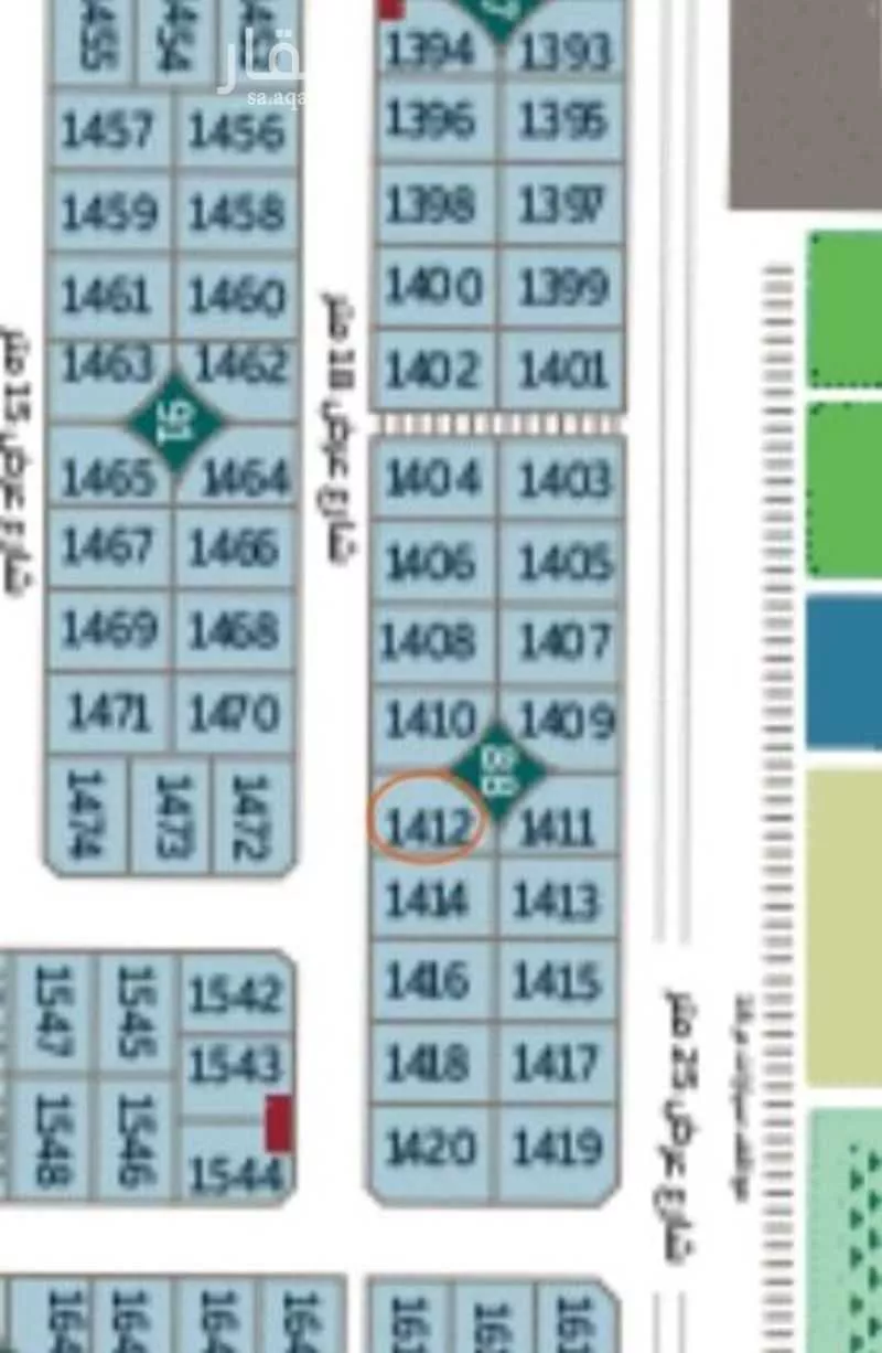 أرض 599 م² في المطار 2