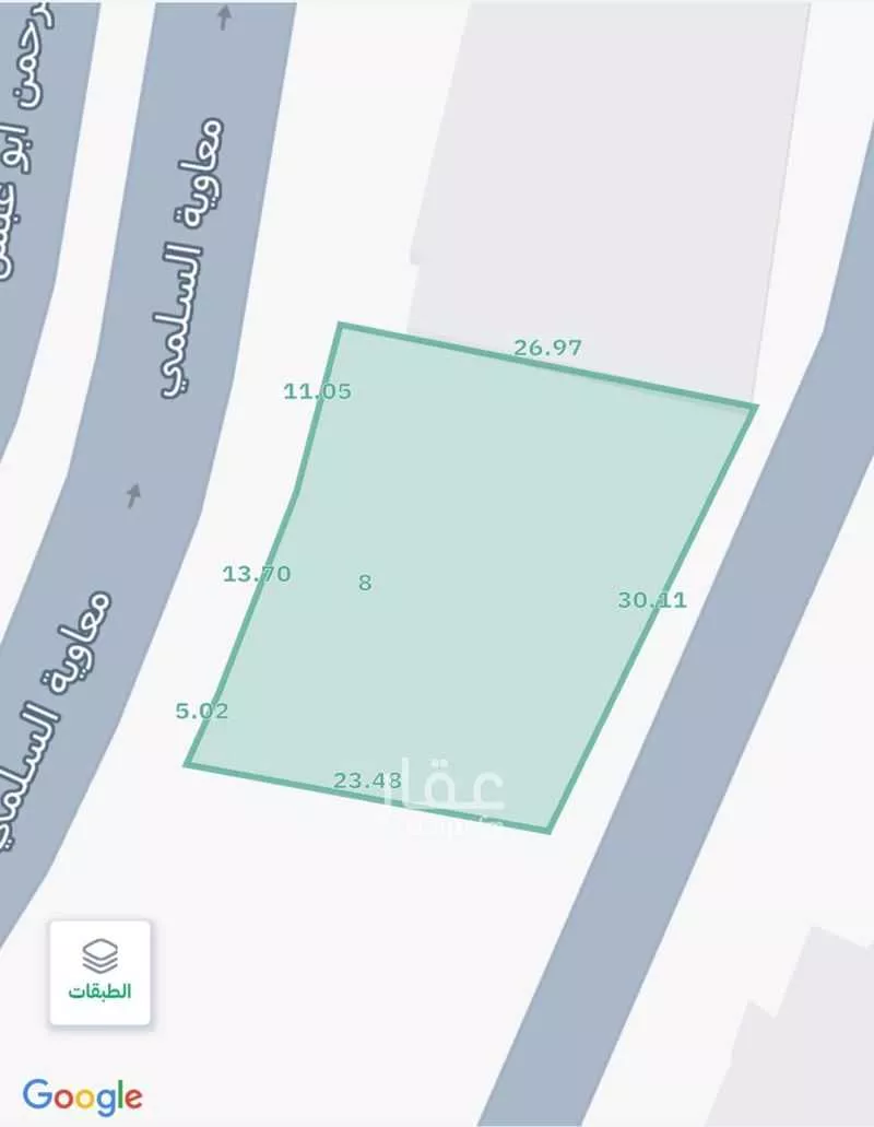 أرض 719 م² في المنتزه 2