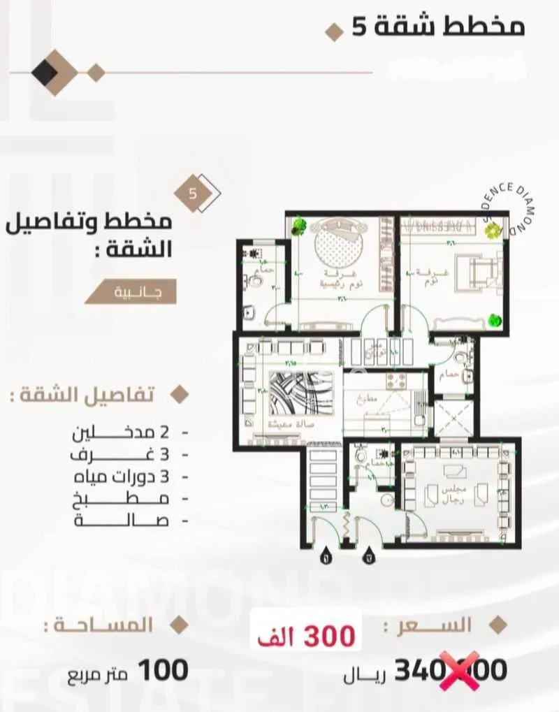 شقة 3 غرف في بطحاء قريش، مكة 5