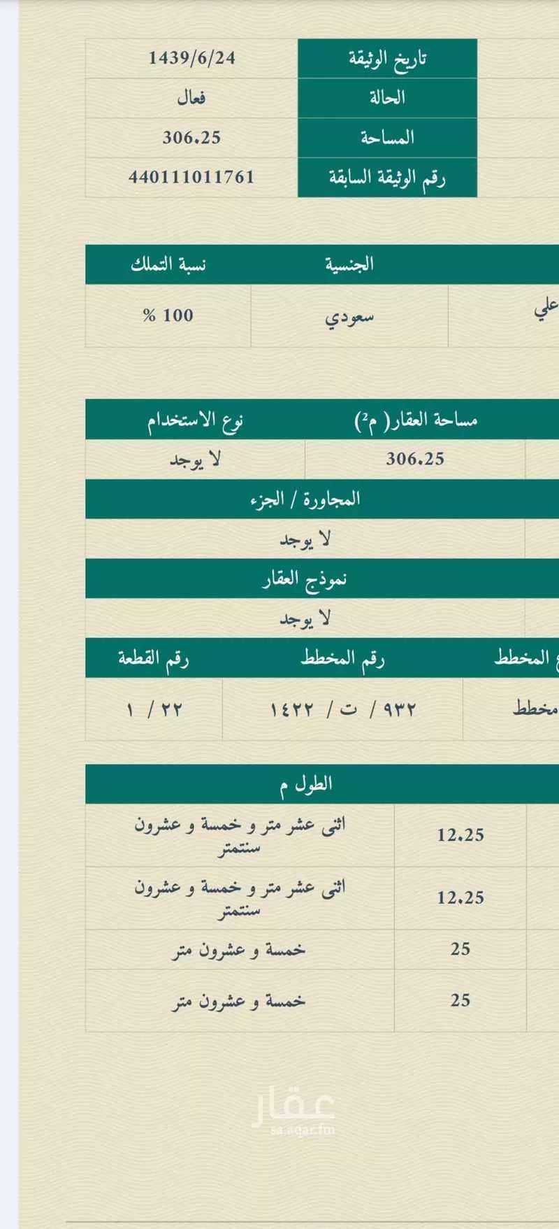 أرض 306 م² في السلام