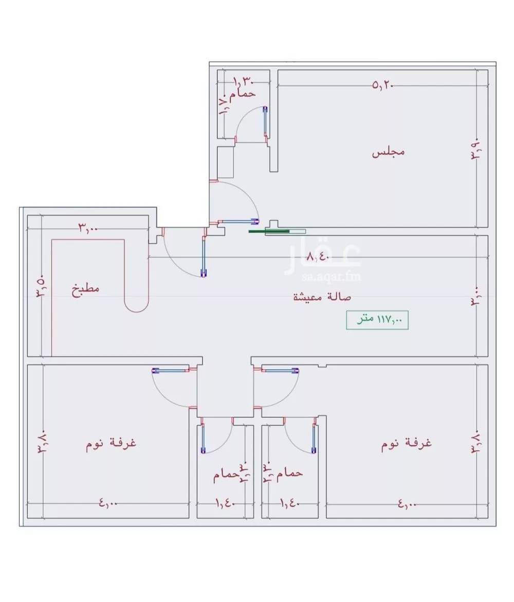 شقة 3 غرف في الواحة 2