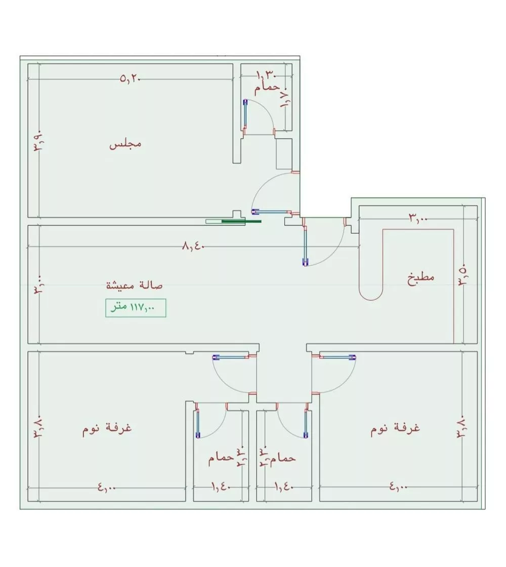 شقة 3 غرف في الواحة 3
