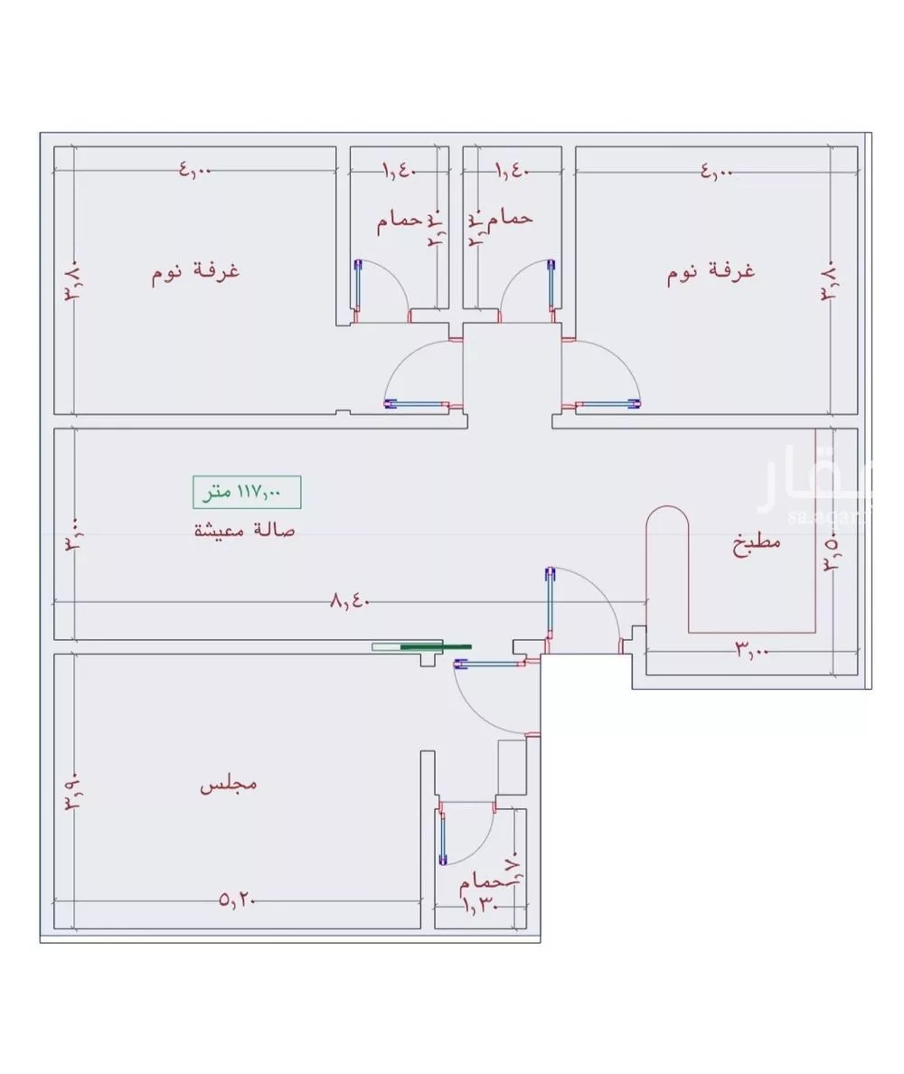شقة 3 غرف في الواحة 1