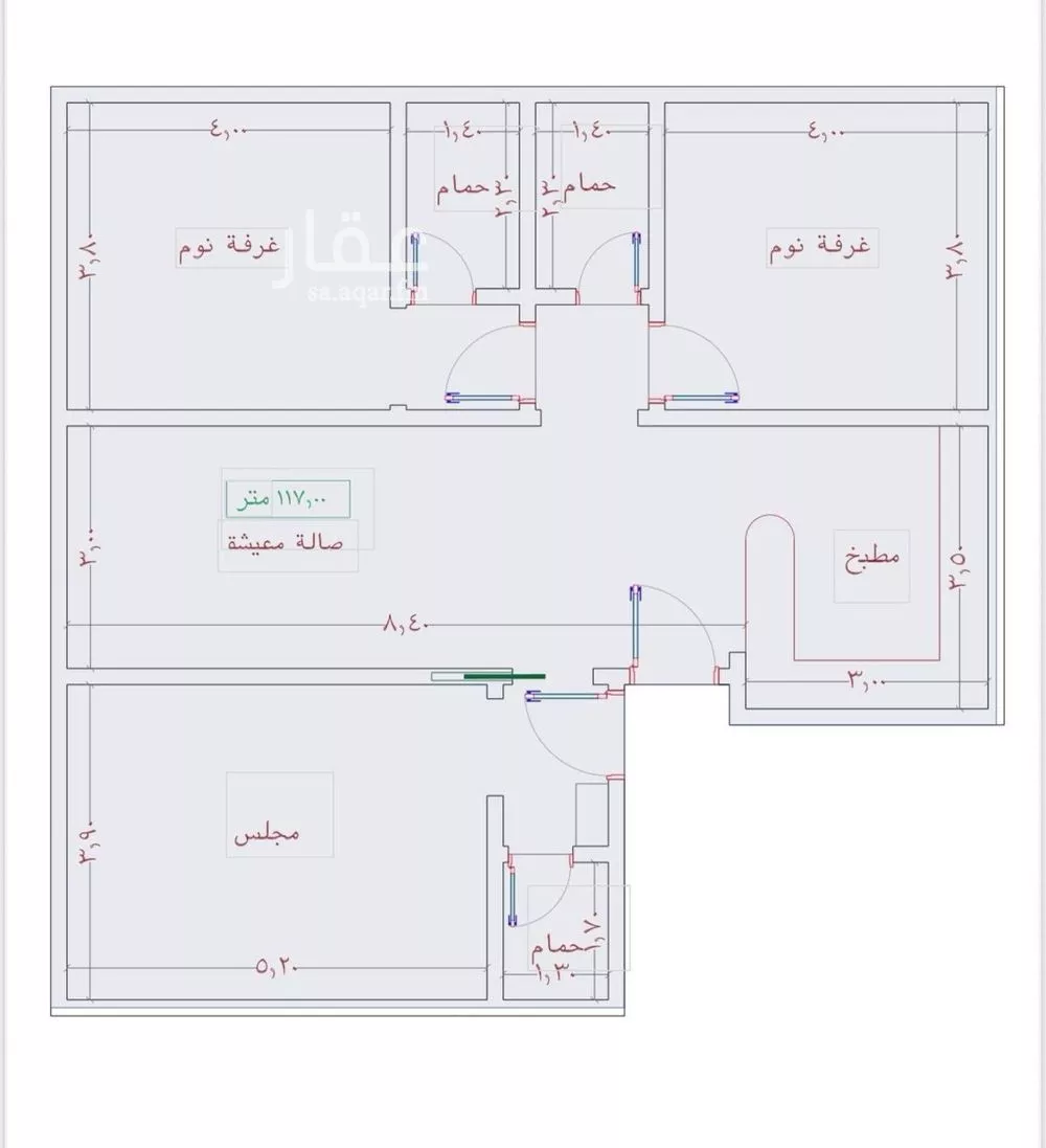 شقة 3 غرف في الواحة