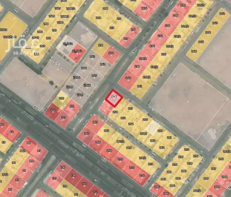 أرض 625 م² في بدر 2