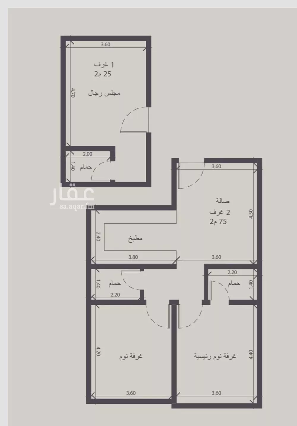 شقة 3 غرف في الزهراء 1