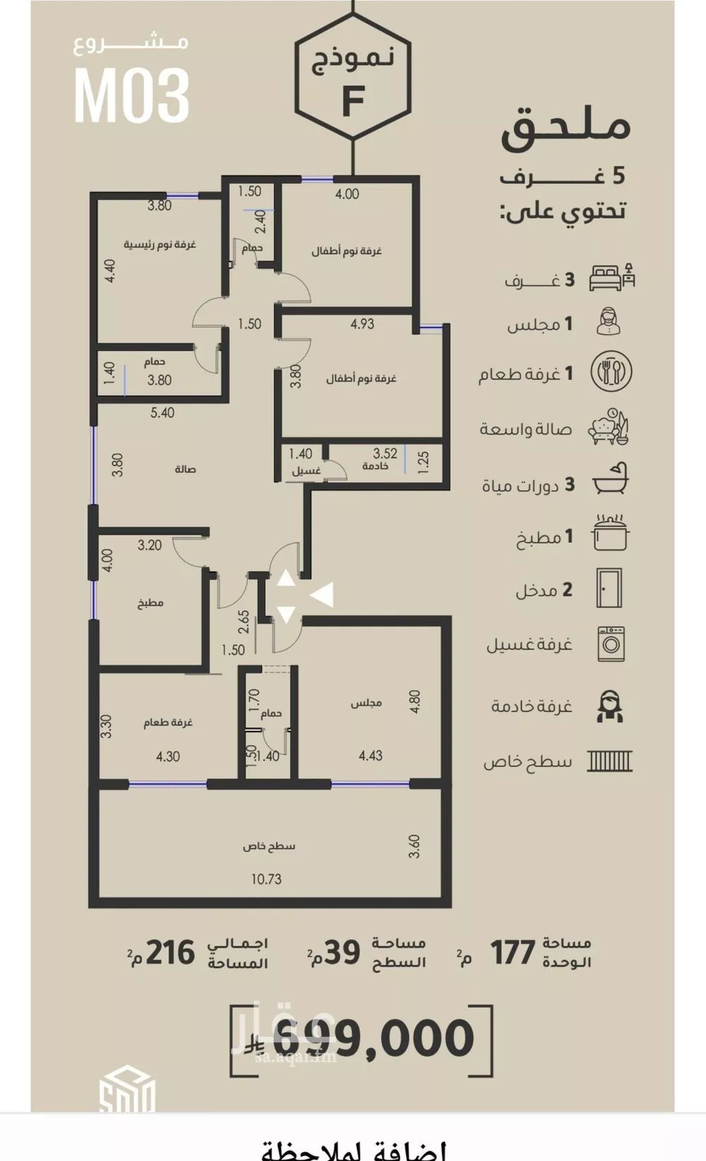 شقة 3 غرف في الفيصلية 5