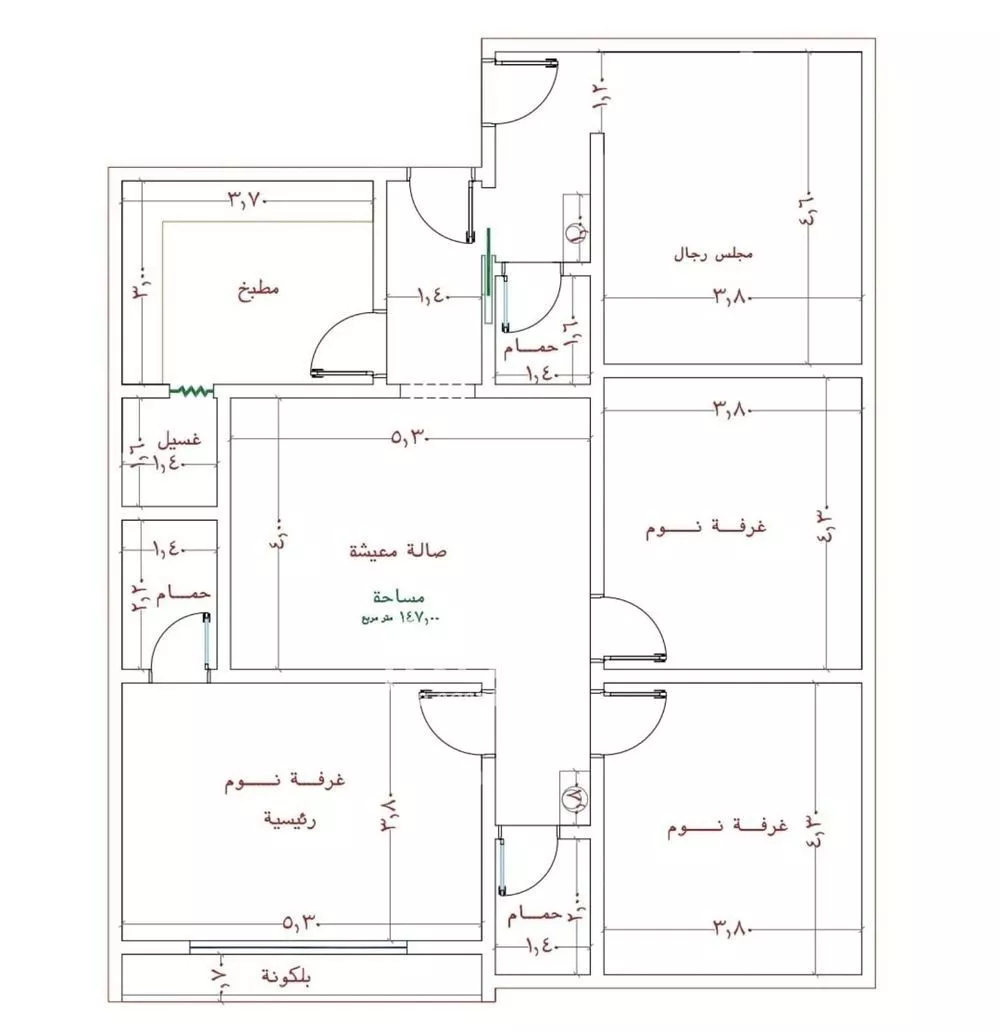 شقة 4 غرف في الصوارى 3