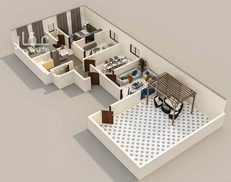 شقة 5 غرف في الربوة 1