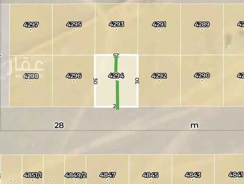 أرض 375 م² في بنبان 2