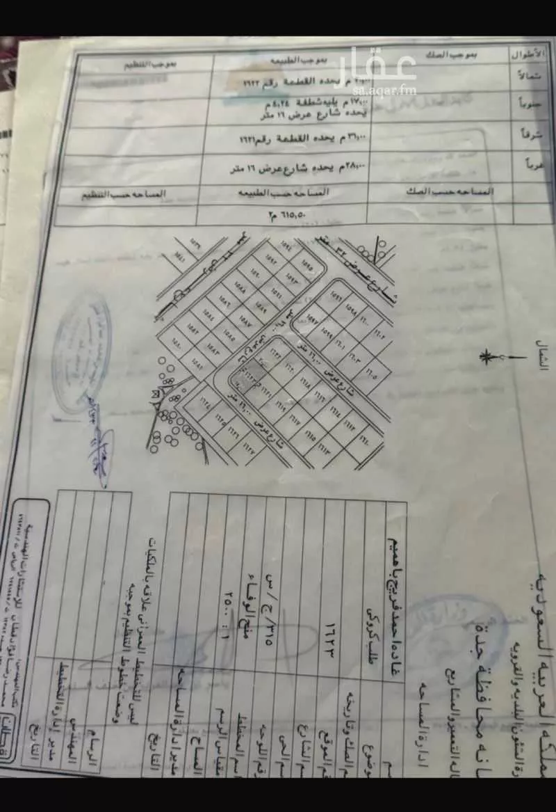 أرض 615 م² في الفروسية 2