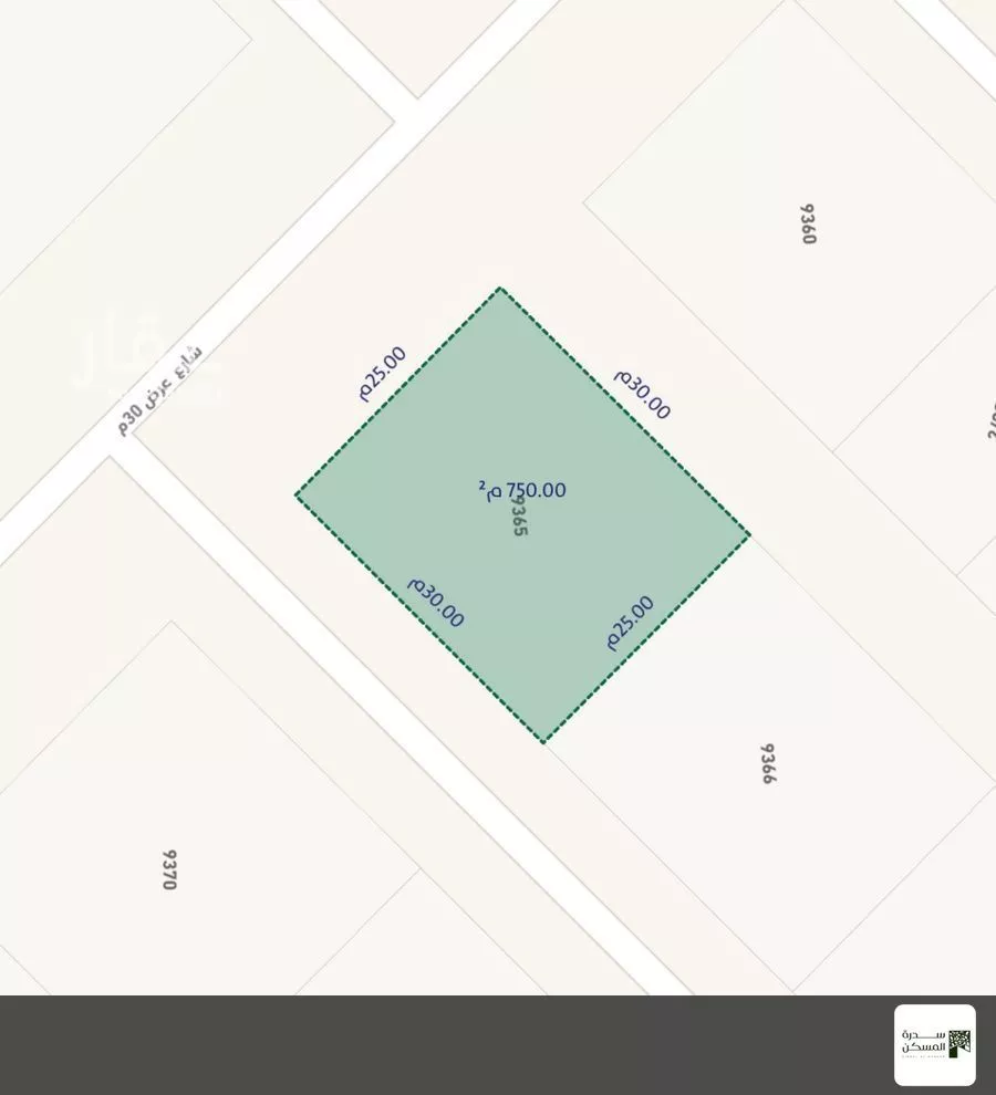 أرض 750 م² في عريض 4