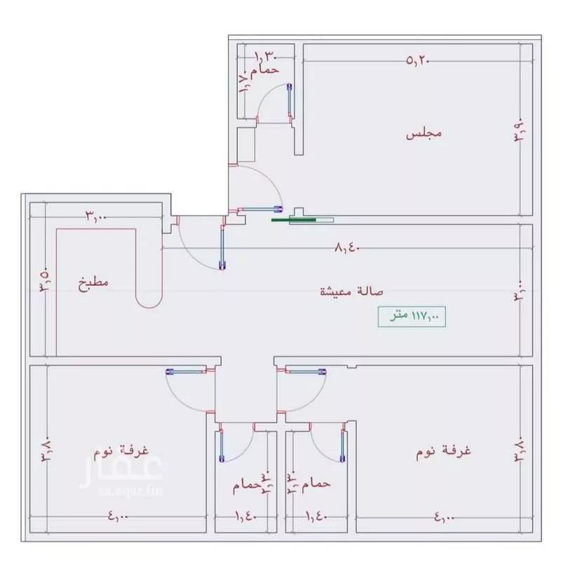شقة 3 غرف في الواحة 1