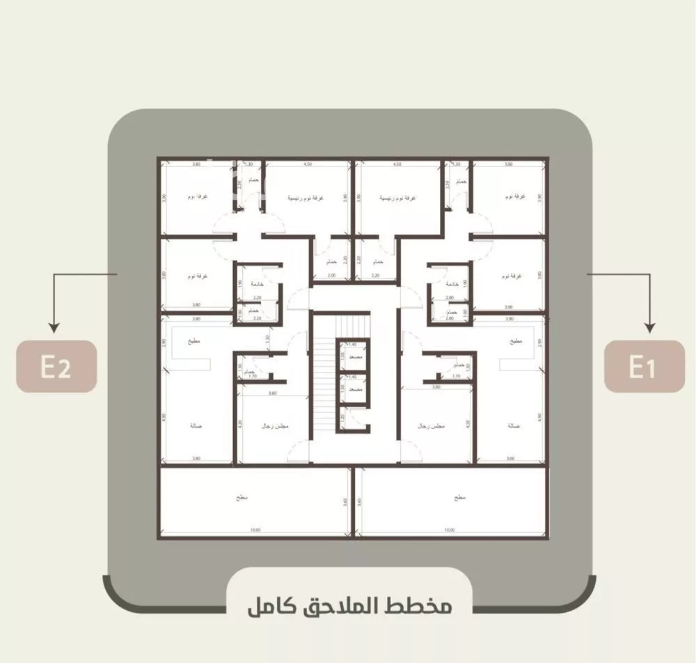 شقة 4 غرف في الروضة 2