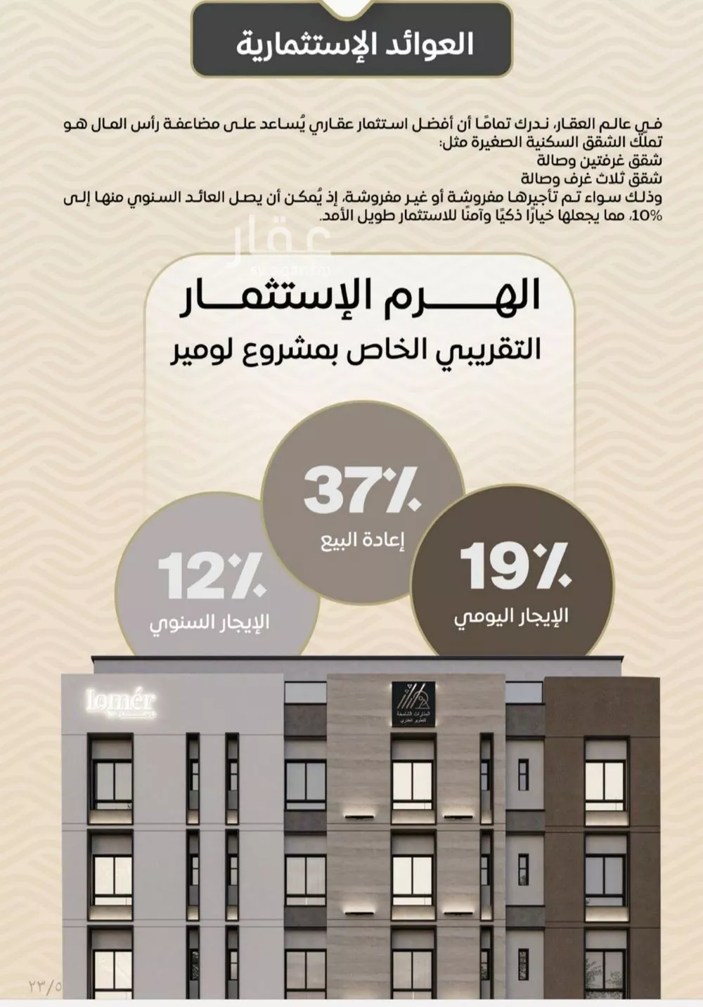 شقة 3 غرف في مشرفة 5