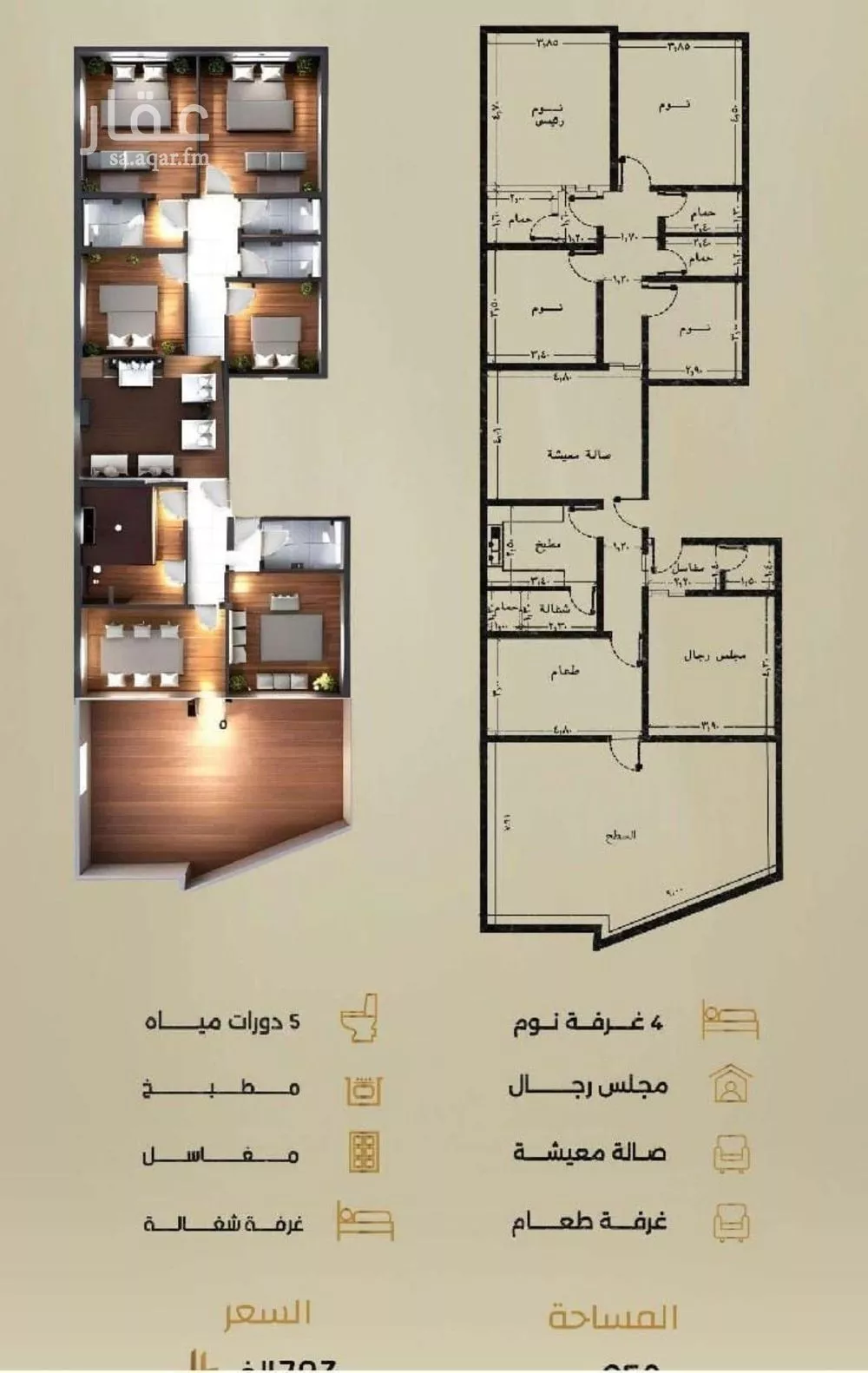 6 bedroom apartment in Al Rabwa 4