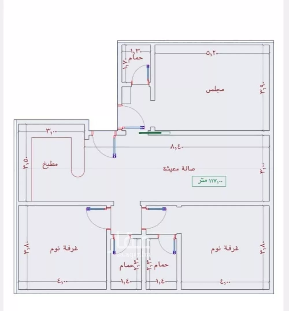 شقة 3 غرف في الواحة 5