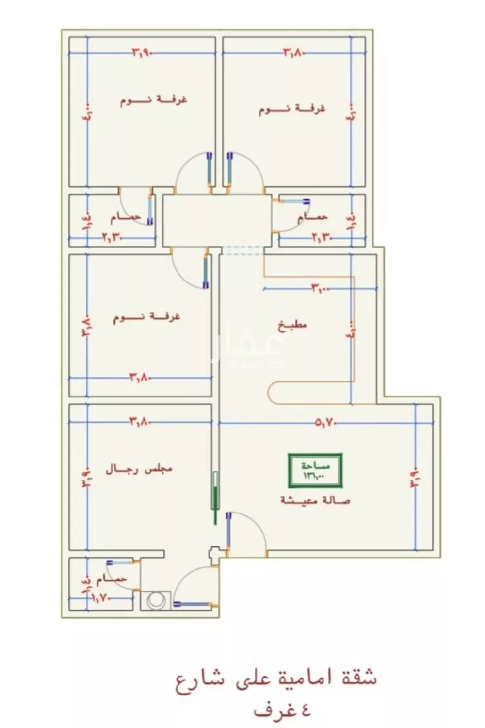 شقة 4 غرف في الصوارى 5